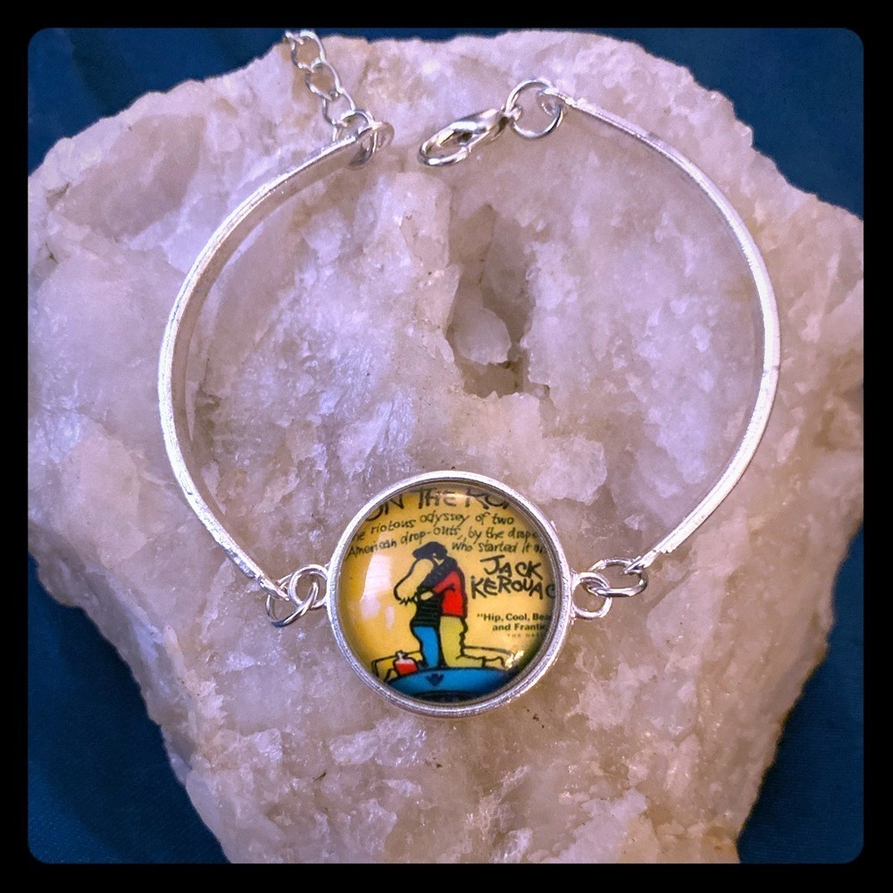 Jack Kerouac Writer "On the Road" Word Art Love Gift Pendant Bracelet -New
